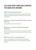 ICTL EXAM STUDY GUIDE 2026 COMPLETE&NewLine;TEST BANK WITH ANSWERS