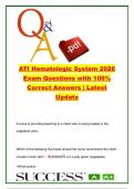 ATI Hematologic System 2026 Exam Questions and Answers &vert; 20 Hematology Pharmacology Practice Questions &vert; Anticoagulants&comma; Anemia & Thrombolytics