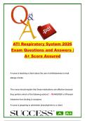 ATI Respiratory System 2026 Exam Questions and Answers &vert; 20 Pulmonary Pharmacology Practice Questions &vert; Asthma&comma; COPD&comma; Antihistamines & Bronchodilators