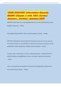 YEAR 2026&sol;2027 Information Security&NewLine;EXAM1 Chapter 4 with 100&percnt; Correct&NewLine;Answers &vert; Verified &vert; Updated 2026