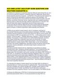 ACO CORB LATEST 2026 STUDY GUIDE QUESTIONS AND SOLUTIONS GUARANTEE 