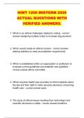 HIMT 1200 MIDTERM 2026 &NewLine;ACTUAL QUESTIONS WITH &NewLine;VERIFIED ANSWERS&period; 