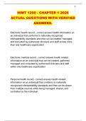 HIMT 1200 - CHAPTER 1 2026 &NewLine;ACTUAL QUESTIONS WITH VERIFIED &NewLine;ANSWERS&period;