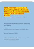 YEAR 2026&sol;2027 Interior attack&NewLine;Fire academy FF1 Questions with&NewLine;100&percnt; Correct Answers &vert; Verified &&NewLine;Updated 2026 &vert; Guaranteed&NewLine;Success