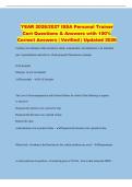 YEAR 2026&sol;2027 ISSA Personal Trainer&NewLine;Cert Questions & Answers with 100&percnt;&NewLine;Correct Answers &vert; Verified &vert; Updated 2026