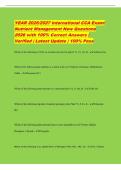YEAR 2026&sol;2027 International CCA Exam&colon;&NewLine;Nutrient Management New Questions&NewLine;2026 with 100&percnt; Correct Answers &vert;&NewLine;Verified &vert; Latest Update &vert; 100&percnt; Pass