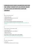 COMMUNICATION THEORY EXAMINATION QUESTIONS &NewLine;AND CORRECT ANSWER WITH EXPLANATION GRADED &NewLine;A&plus; STUDY GUIDE SOUTHERN NEW HAMPSHIRE UNIVERSITY &NewLine;