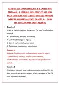 SANS SEC 301 EXAM TEST BANK 2026 &ndash; 450 REAL QUESTIONS & VERIFIED ANSWERS &lpar;VERSION A & B&rpar;&NewLine;&NewLine;