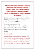 NURS 5432 FAMILY I MIDTERM EXAM 2026 &ndash; 400 REAL EXAM QUESTIONS & VERIFIED ANSWERS &lpar;FNP MODULES 1&ndash;6&rpar;&NewLine;&NewLine;