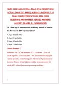 NURS 5432 FAMILY I FINAL EXAM 2026 &ndash; 200 REAL EXAM QUESTIONS & VERIFIED ANSWERS &lpar;FNP PRIMARY CARE FINAL&rpar;&NewLine;&NewLine;