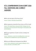 ICTL COMPREHENSIVE EXAM SCRIPT 2026&NewLine;FULL QUESTIONS AND CORRECT&NewLine;ANSWERS