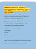 YEAR 2026&sol;2027 Intro Computer&NewLine;Automotive Test 2 Questions & Answers&NewLine;with 100&percnt; Correct Answers &vert; Verified &vert;&NewLine;Updated 2026