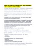 ORGB 364 LATEST 2026 MAIN FINALS EXAM QUESTIONS AND SOLUTIONS GUARANTEE