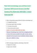 New York Cosmetology Law and Rules Exam &NewLine;Questions With Correct Answers &lpar;Verified &NewLine;Answers&rpar; Plus Rationales 2026 Q&A &vert; Instant &NewLine;Download Pdf 