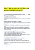 PSY 316 EXAM 1 QUESTIONS AND ANSWERS ALL CORRECT