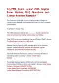 SEJPME Exam Latest 2026 Sejpme &NewLine;Exam Update 2026 Questions and &NewLine;Correct Answers Rated A&plus; 