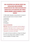 NSG 120 MIDTERM EXAM 2026 &ndash; 200&plus; REAL EXAM QUESTIONS & VERIFIED ANSWERS &lpar;PATHOPHYSIOLOGY MIDTERM&rpar;&NewLine;&NewLine;