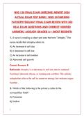 NSG 120 FINAL EXAM 2026 &ndash; 200&plus; REAL EXAM QUESTIONS & VERIFIED ANSWERS &lpar;PATHOPHYSIOLOGY FINAL&rpar;&NewLine;&NewLine;
