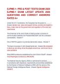 EJPME-1- PRE & POST TESTS EXAM 2026 &NewLine;EJPME-1 EXAM LATEST UPDATE 2026 &NewLine;QUESTIONS AND CORRECT ANSWERS &NewLine;RATED A&plus; 