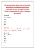NLN NEX MATH EXAM NEWEST 2026 &ndash; 250&plus; REAL EXAM QUESTIONS & VERIFIED ANSWERS &lpar;NURSING ENTRANCE EXAM MATH&rpar;&NewLine;&NewLine;