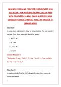 NLN NEX EXAM AND PRACTICE EXAM NEWEST 2026 TEST BANK &ndash; 450&plus; REAL QUESTIONS & VERIFIED ANSWERS &lpar;NURSING ENTRANCE EXAM&rpar;&NewLine;&NewLine;