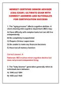 2026-2027 NEWEST CERTIFIED SENIOR ADVISOR&NewLine;&lpar;CSA&rpar; EXAM &vert; ULTIMATE EXAM WITH&NewLine;CORRECT ANSWERS AND RATIONALES&NewLine;FOR CERTIFICATION SUCCESS
