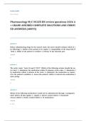 NCLEX RN pharmacology EXAM A&plus; GRADE ASSURED COMPLETE SOLUTIONS AND VERIFIED ANSWERS