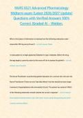 NURS 6521 Advanced Pharmacology Midterm exam &lpar;Latest 2026&sol;2027 Update&rpar; Questions with Verified Answers 100&percnt; Correct &lbrace;Graded A&rcub; - Walden&period;&NewLine;&NewLine;