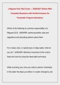 Lifeguard Test&colon; Red Cross &mdash; 2026&sol;2027 Edition With &NewLine;Complete Questions with Verified Answers for &NewLine;Paramedic Program Admission