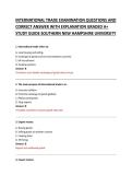 INTERNATIONAL TRADE EXAMINATION QUESTIONS AND CORRECT ANSWER WITH EXPLANATION GRADED A&plus; &NewLine;STUDY GUIDE SOUTHERN NEW HAMPSHIRE UNIVERSITY &NewLine;
