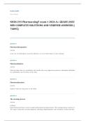 NCLEX RN pharmacology EXAM A&plus; GRADE ASSURED COMPLETE SOLUTIONS AND VERIFIED ANSWERS