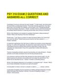 PSY 316 EXAM 2 QUESTIONS AND ANSWERS ALL CORRECT