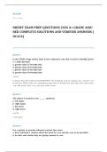 NREMT emergency medical technician EXAM A&plus; GRADE ASSURED COMPLETE SOLUTIONS AND VERIFIED ANSWERS
