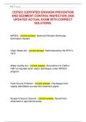 CEPSCI &lpar;CERTIFIED EROSION PREVENTION AND SEDIMENT CONTROL INSPECTOR&rpar; 2026 UPDATED ACTUAL EXAM WITH CORRECT SOLUTIONS&period; 