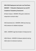 WGU D352 Employment and Labor Law Final Exam&comma; &NewLine;2026&sol;2027 &ndash; 70-Question Employment Law and HR &NewLine;Compliance Competency Assessment