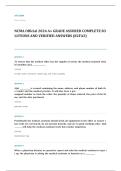 NCMA national certified medical assistant EXAM A&plus; GRADE ASSURED COMPLETE SOLUTIONS AND VERIFIED ANSWERS