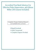 Accredited Test Bank Solution For Effective Police Supervision&comma; 9th Edition by Miller &lbrack;All Lessons Included&rsqb; 
