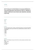 NCMA national certified medical assistant EXAM A&plus; GRADE ASSURED COMPLETE SOLUTIONS AND VERIFIED ANSWERS