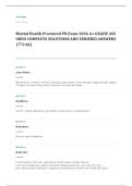 ATI PN mental health proctored EXAM A&plus; GRADE ASSURED COMPLETE SOLUTIONS AND VERIFIED ANSWERS