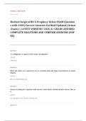 Prophecy critical care RN EXAM A&plus; GRADE ASSURED COMPLETE SOLUTIONS AND VERIFIED ANSWERS