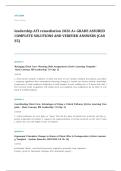 ATI RN active learning templates EXAM A&plus; GRADE ASSURED COMPLETE SOLUTIONS AND VERIFIED ANSWERS