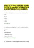 NBDHE REVIEW 667 QUESTIONS ACTUAL&NewLine;TEST PAPER 2026 COMPLETE QUESTIONS&NewLine;AND VERIFIED SOLUTIONS GRADED A&plus;