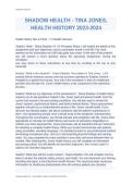 SHADOW HEALTH - TINA JONES&comma; HEALTH HISTORY 2023-2024&period;
