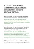 NCCER ELECTRICAL MODULE 2&NewLine;COMPREHENSIVE STUDY GUIDE 2026&NewLine;CORE ELECTRICAL CONCEPTS&NewLine;SOLUTIONS VERIFIED A&plus;