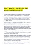 PSY 316 QUIZ 3 QUESTIONS AND ANSWERS ALL CORRECT