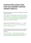 NCCER ELECTRICAL MODULE 2 FINAL&NewLine;SCRIPT 2026 ASSESSMENT QUESTIONS&NewLine;ANSWERS COMPLETE A&plus;