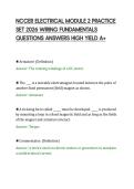 NCCER ELECTRICAL MODULE 2 PRACTICE&NewLine;SET 2026 WIRING FUNDAMENTALS&NewLine;QUESTIONS ANSWERS HIGH YIELD A&plus;