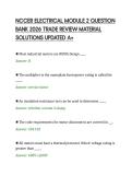 NCCER ELECTRICAL MODULE 2 QUESTION&NewLine;BANK 2026 TRADE REVIEW MATERIAL&NewLine;SOLUTIONS UPDATED A&plus;