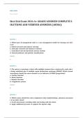HESI RN exit EXAM A&plus; GRADE ASSURED COMPLETE SOLUTIONS AND VERIFIED ANSWERS
