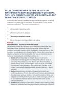 NCLEX COMPREHENSIVE MENTAL HEALTH AND &NewLine;PSYCHIATRIC NURSING EXAM 2025-2026 75 QUESTIONS &NewLine;WITH 100&percnt; CORRECT ANSWERS AND RATIONALES&period; TOP &NewLine;PRIORITY QUESTIONS &lpar;VERIFIED&rpar; 